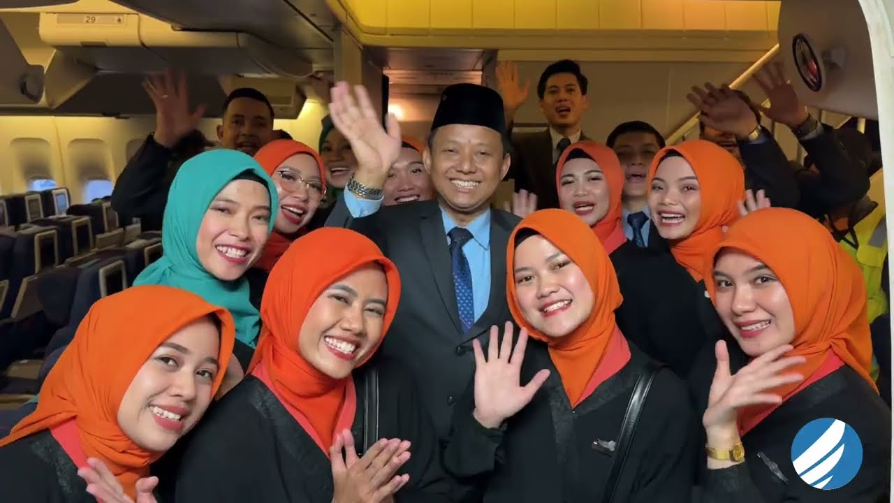On board of a Hajj Flight