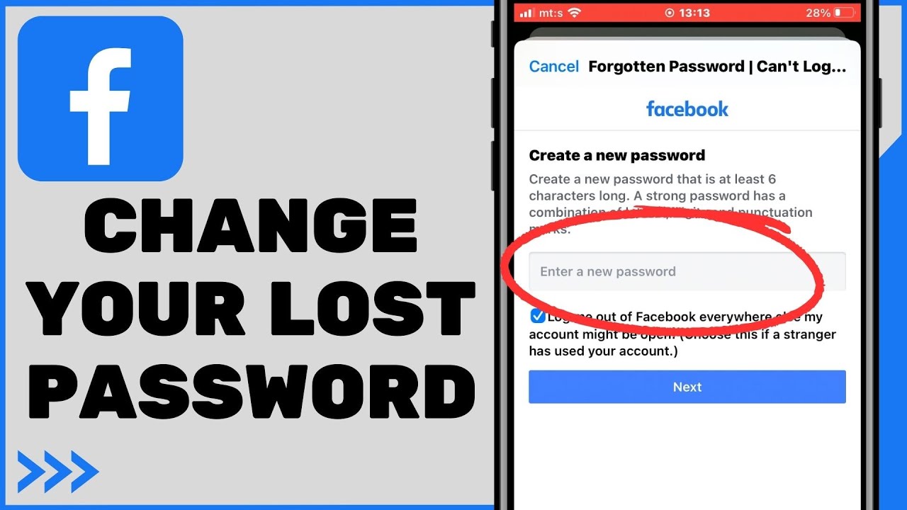 Как сменить пароль Facebook без старого пароля