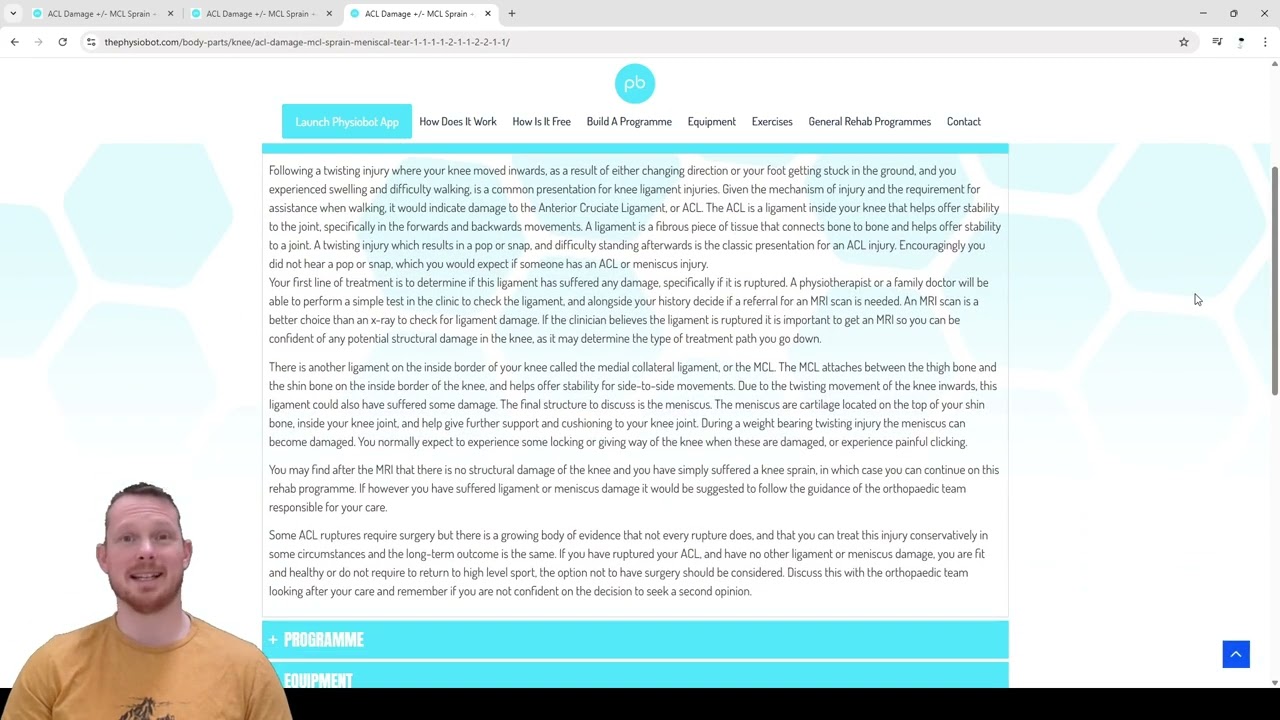 UPGRADE INCOMING - Physiobot Full Rehabilitation Programmes