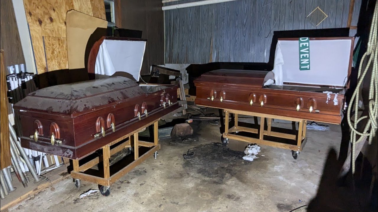 ABANDONED Funeral Home With Ashes, Full Embalming Room, Hearse & Much More!