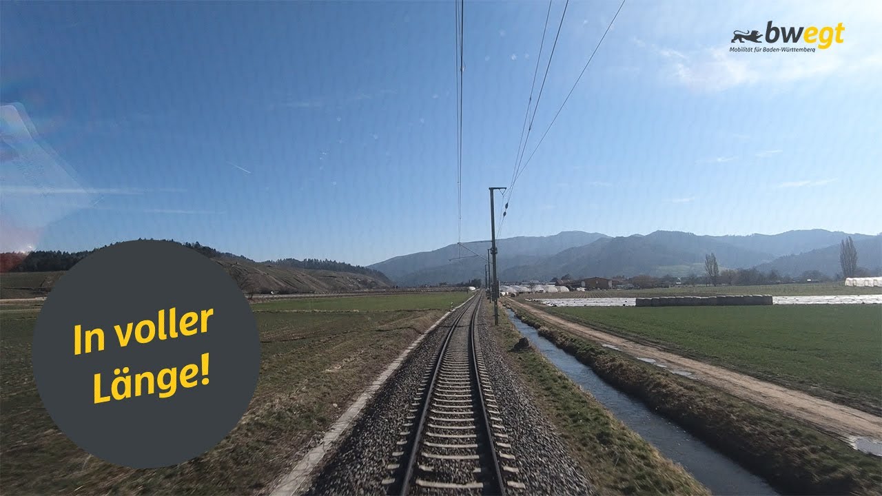 Führerstandsmitfahrt von Freiburg nach Elzach mit bwegt auf der Elztalbahn