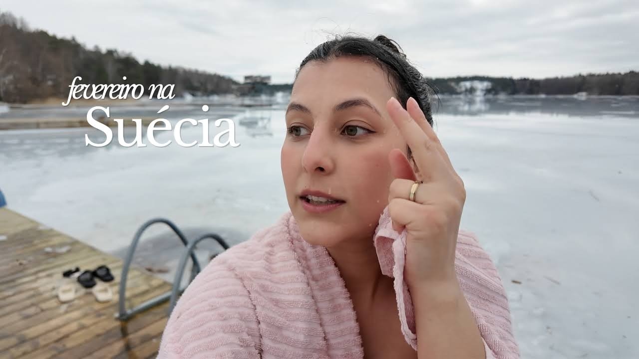 vida na Suécia | entrando em um lago congelado, café com amigas & um sábado cozy