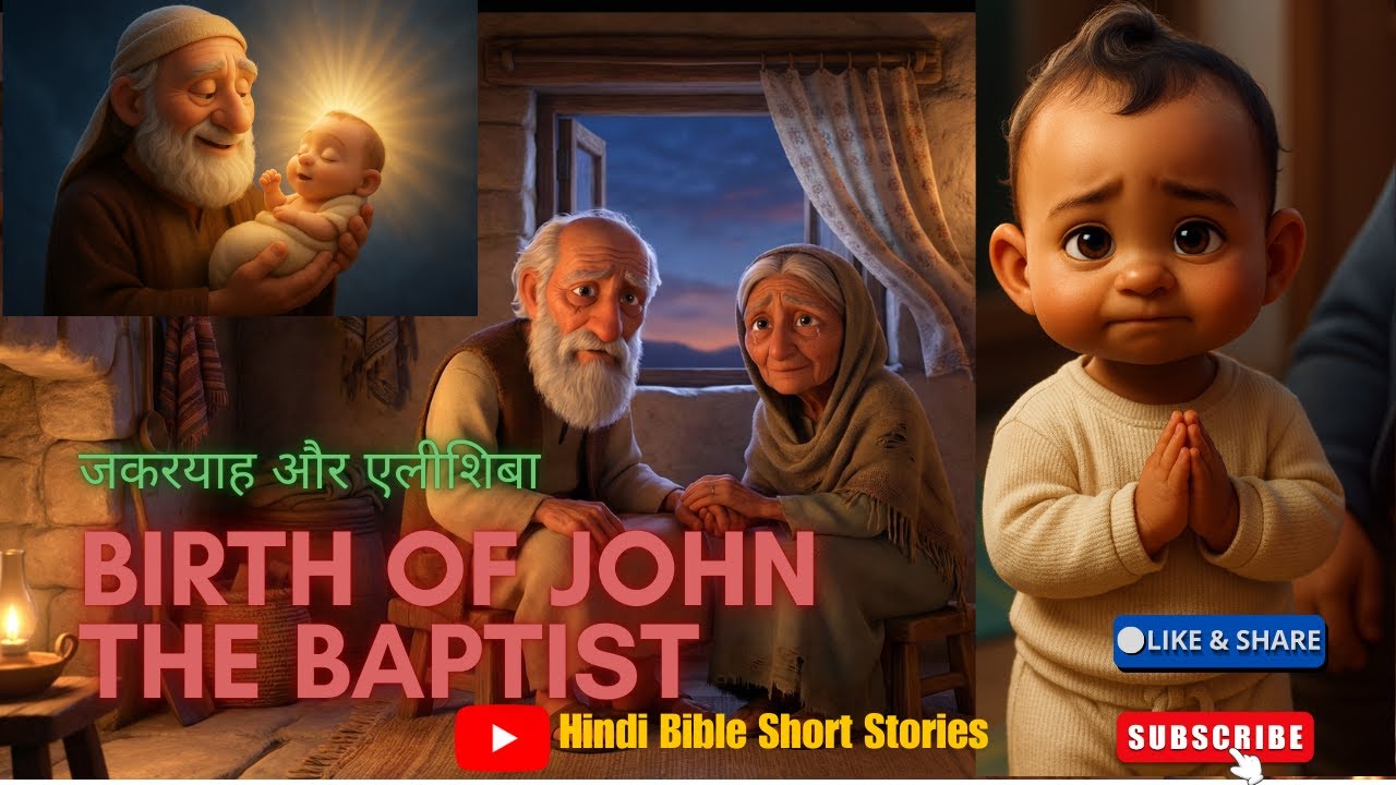 जकरयाह और एलीशिबा की चमत्कारिक कहानी | Birth of John the Baptist | Hindi Bible Short Stories.