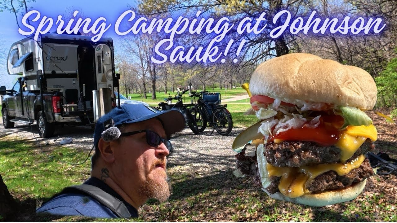 Spring Truck Camping Adventure | Johnson-Sauk Trail State Recreation Area | E-Biking and Hiking
