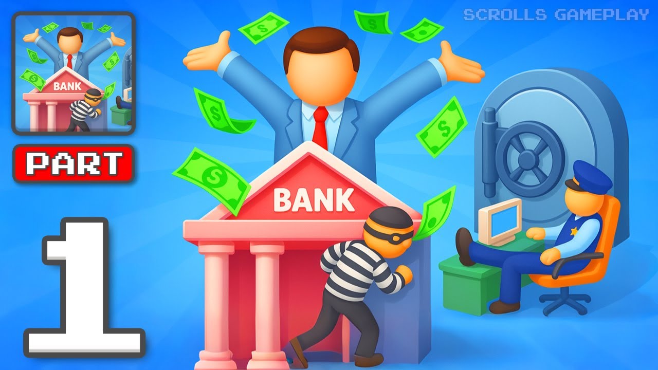 Banks of US - Gameplay Walkthrough Part 1 - Manage Cash Win Big Time (iOS, Android)