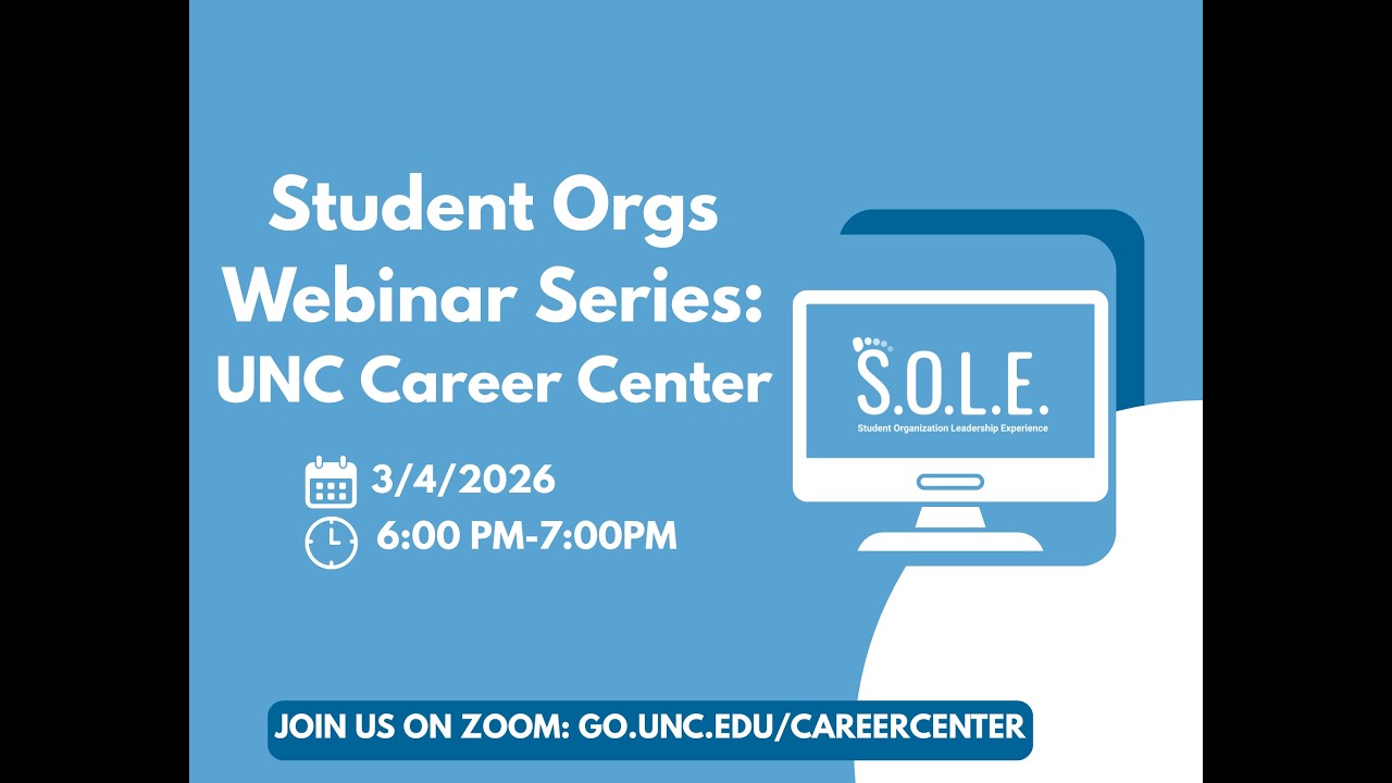 Student Orgs Webinar Series: UNC Career Center & LinkedIn