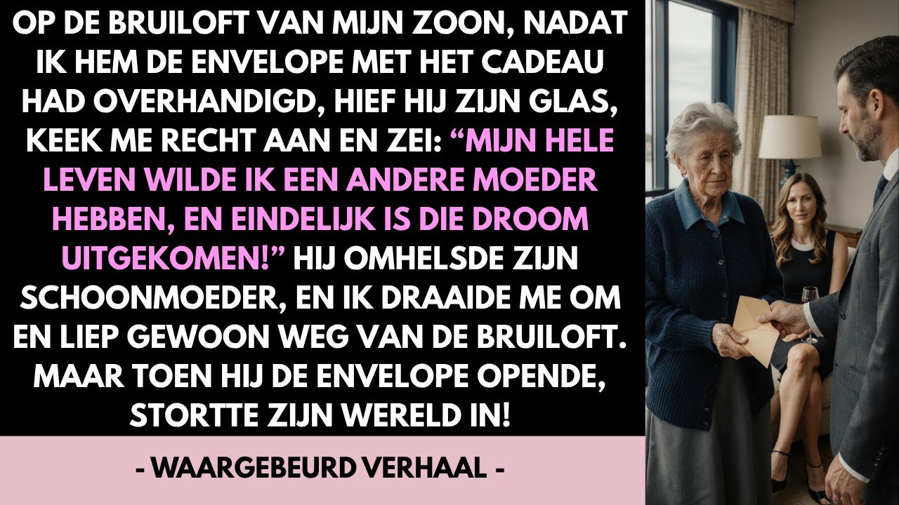 Op de bruiloft van mijn zoon zei hij dat hij een andere vader wilde. Dus ik vertrok en…
