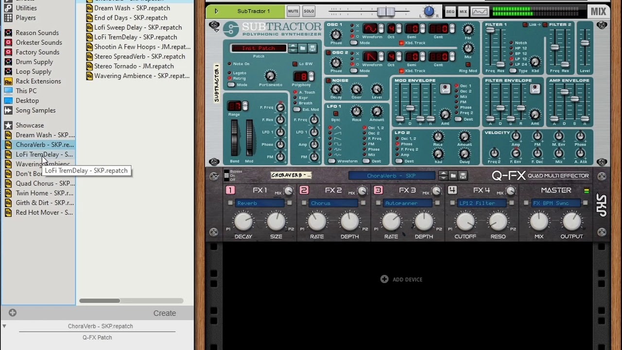 Q-FX Quad Multi Effector - Subtractor Demo 1