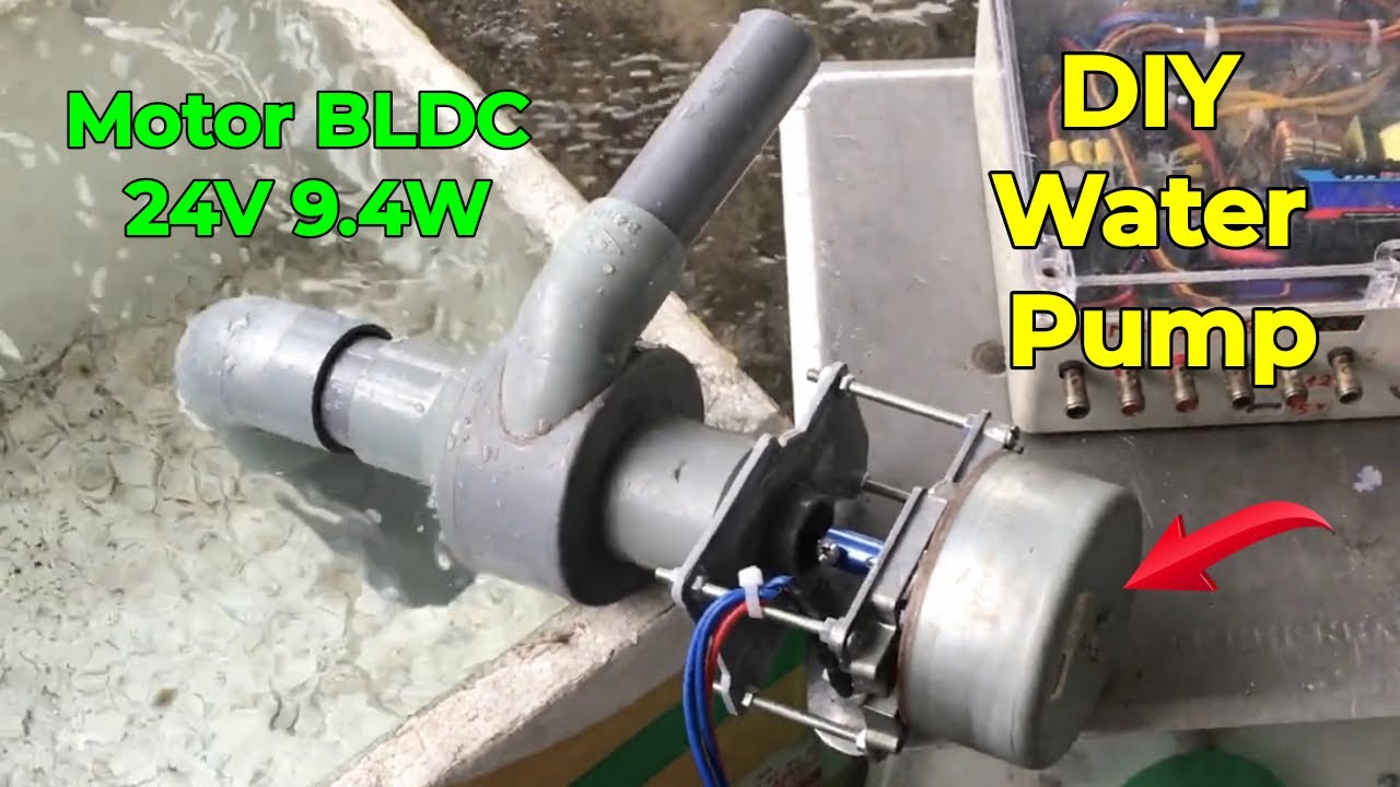 How to Make a Water Pump from PVC and Brushless Motor 24v 9.4w V3