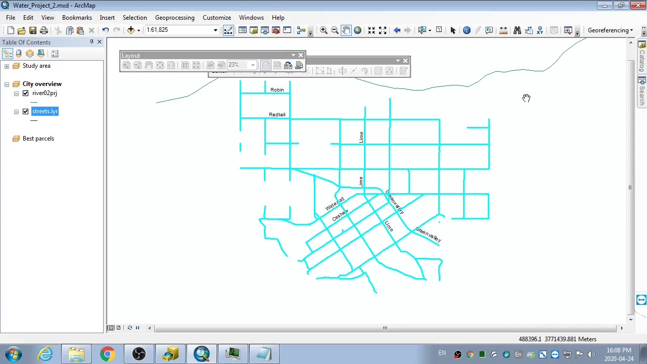 17. ArcGIS. Режим компоновки карты