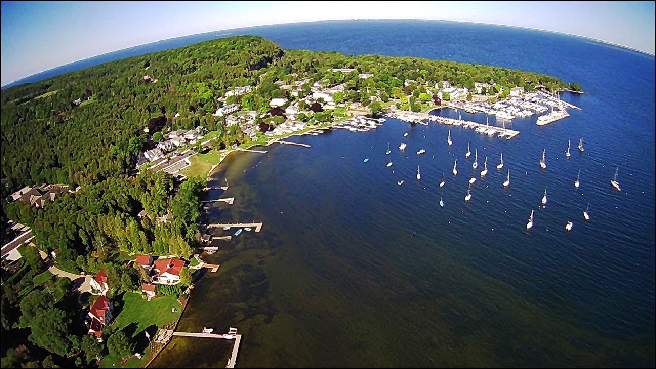 Door County Wisconsin - Harbor Town Aerial Views