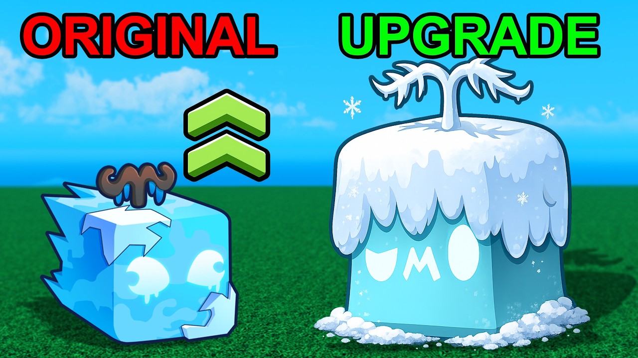 Все фрукты из Blox по сравнению с их улучшенными версиями.