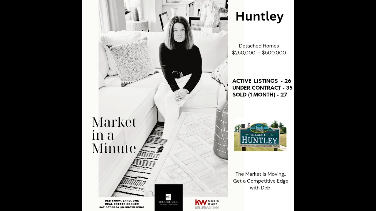 Huntley IL Real Estate Snapshot.  Deb Snow Keller Williams Success Realty Realtor.