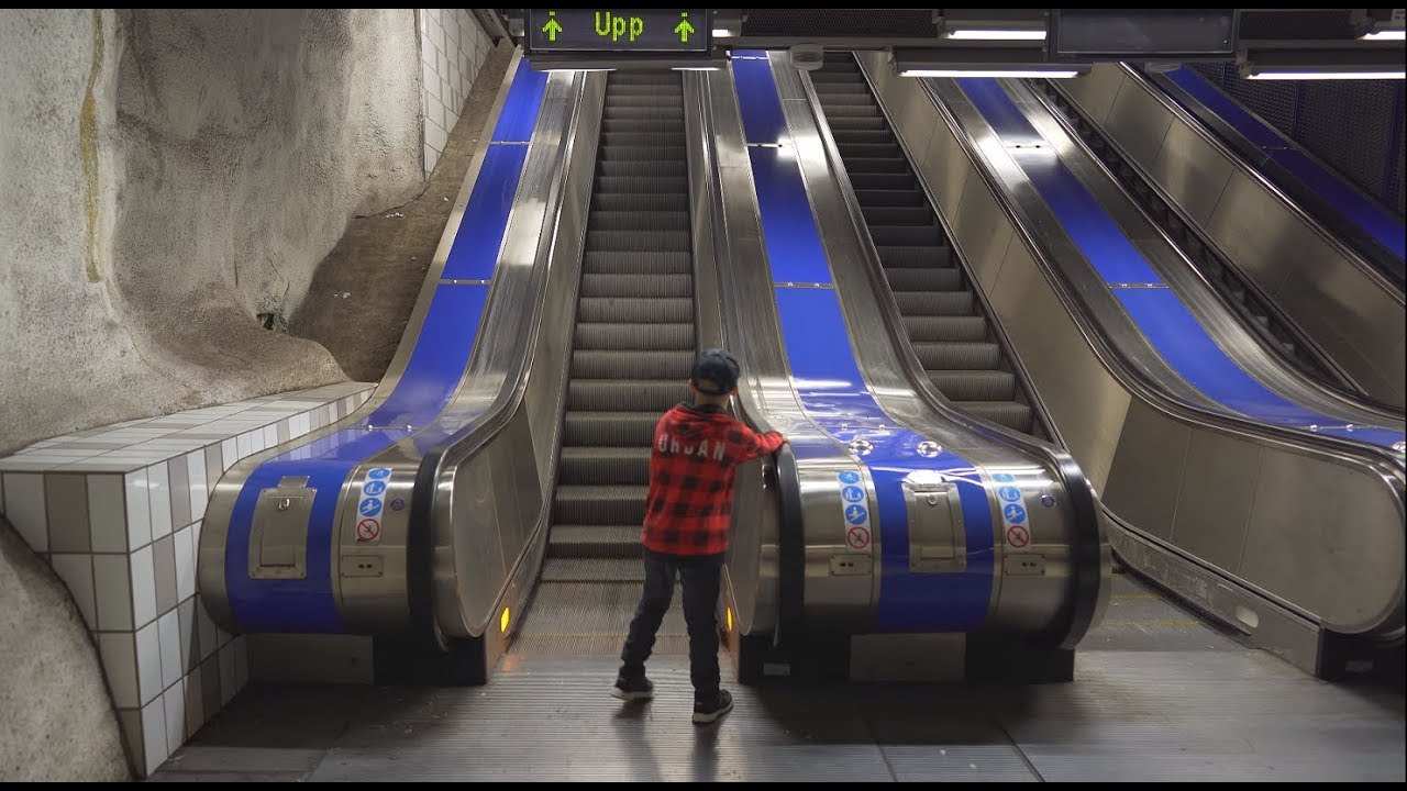 Sweden, Stockholm, subway train from Västra skogen to Tensta