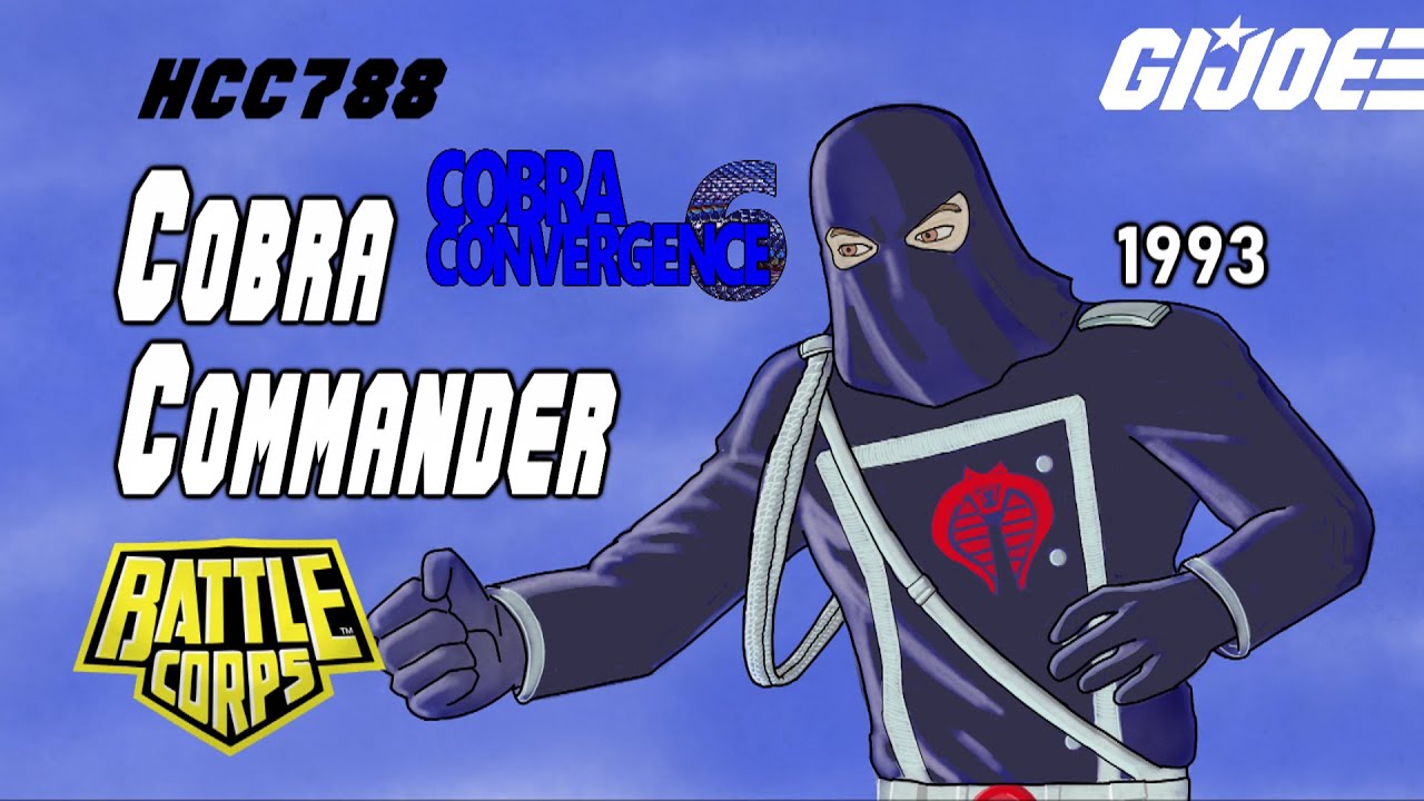 HCC788 - 1993 Battle Corps COBRA COMMANDER - Vintage Cobra Convergence 6 G.I. Joe toy!
