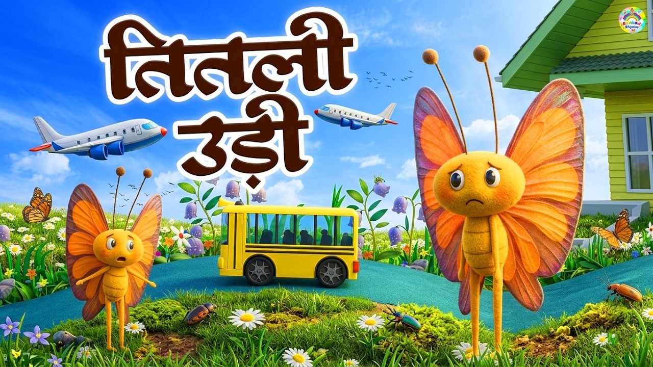 तितली उड़ी -Titli Udi Bus Me Chadi | More Popular Rhymes For Kids | Nursery Rhymes #RainbowRhymes