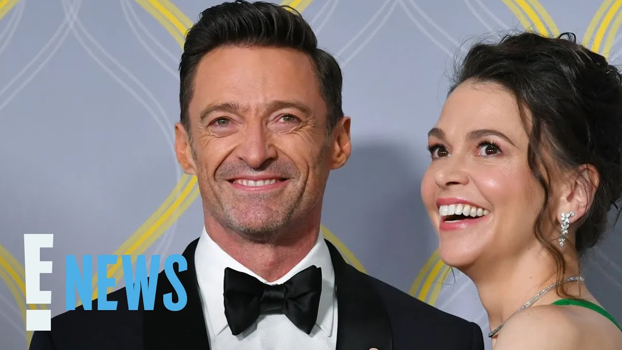 Hugh Jackman Supports Sutton Foster at 'Once Upon a Mattress' Performance | E! News