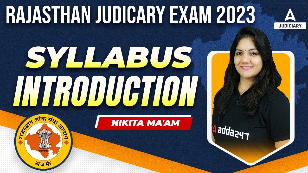 Rajasthan Judicial Services Syllabus | RJS 2023 Exam Pattern | Rajasthan Civil Judge | Nikita Ma'am