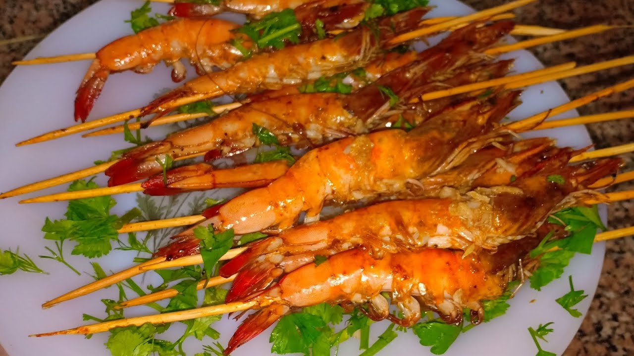 طريقه الجمبري 🦐المشوي على الجريل وسر التتبيله 🦐🦐
