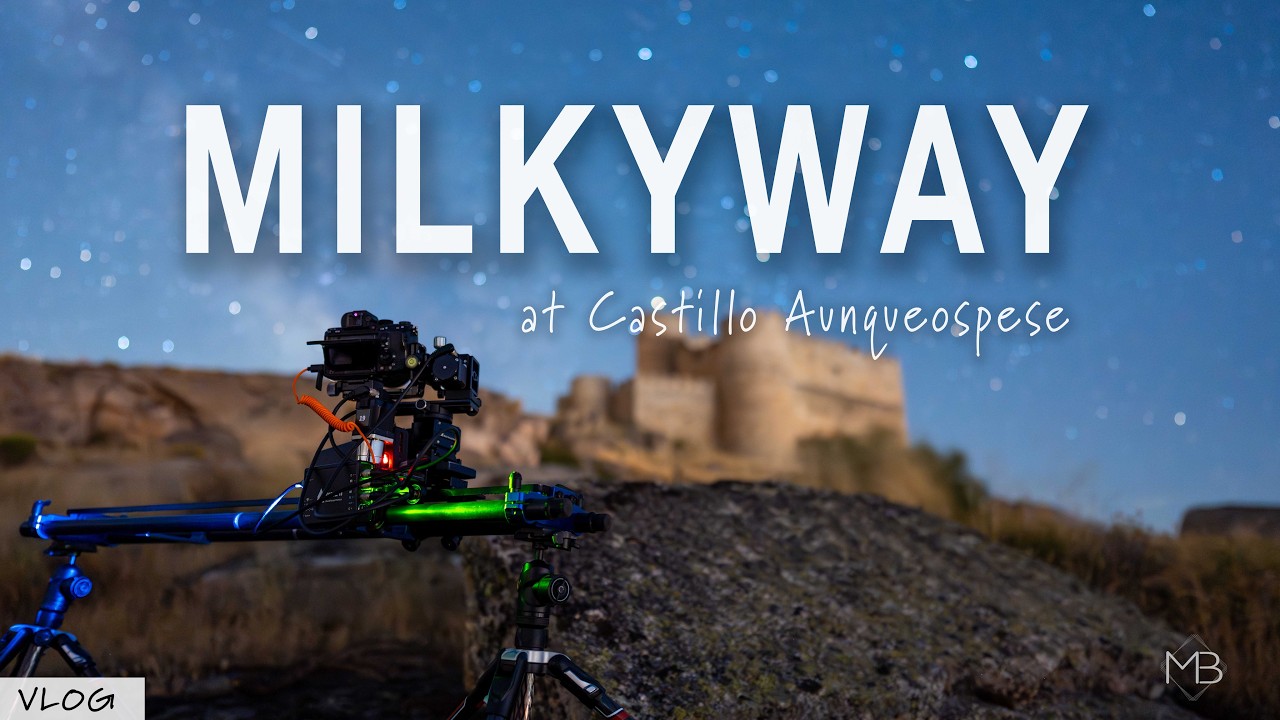 Timelapse the MILKYWAY at Castillo Aunqueospese - Avila