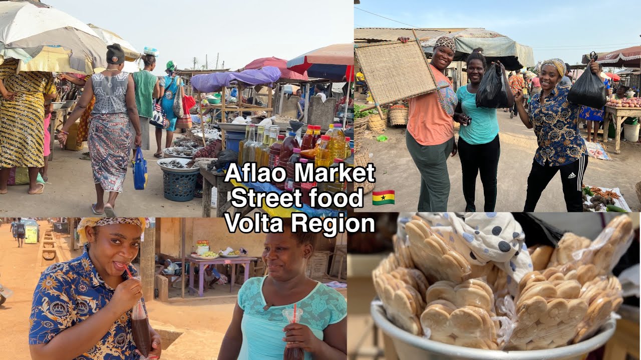 African Village life || Street food in Aflao ,Volta Region + market day || Ghana West Africa