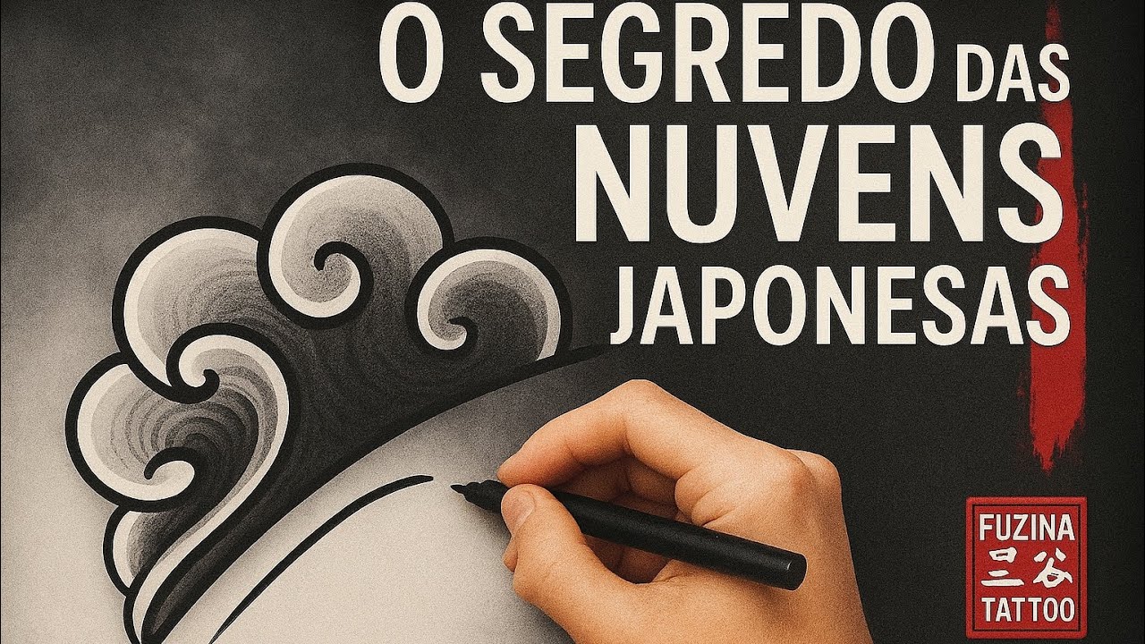 Desenhe nuvens japonesas como um tatuador profissional. @FuzinaTattooz