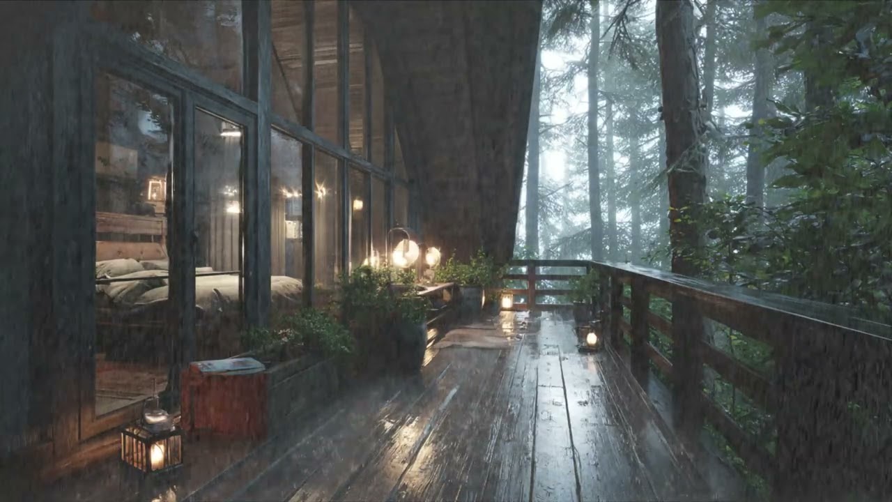 Heavy Rain in Forest Stream – Ultimate Relaxing Nature Sound