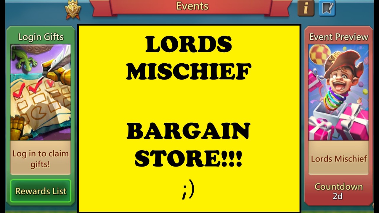 Lords Mobile - Шалости лордов - Магазин выгодных покупок снова в продаже???