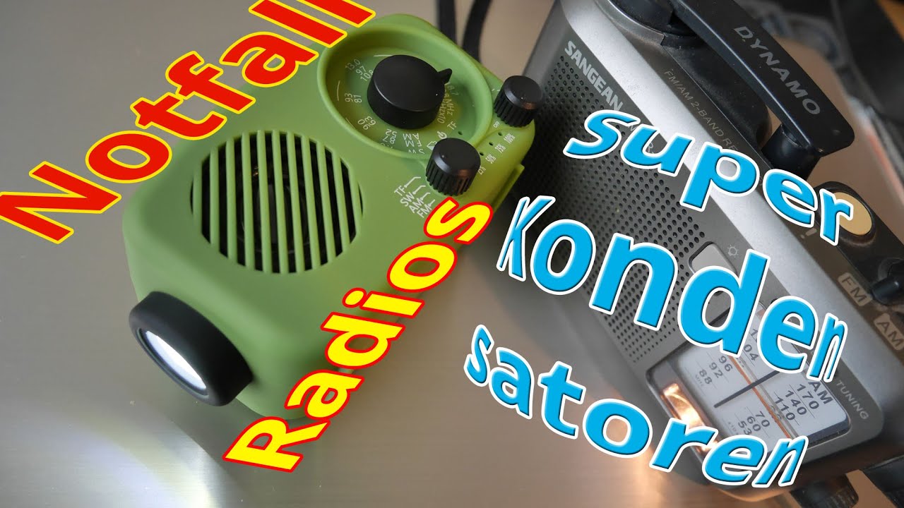 Notfall Emergency Radios &diams; Super Kondensatoren (Supercapacitor, Goldcap)