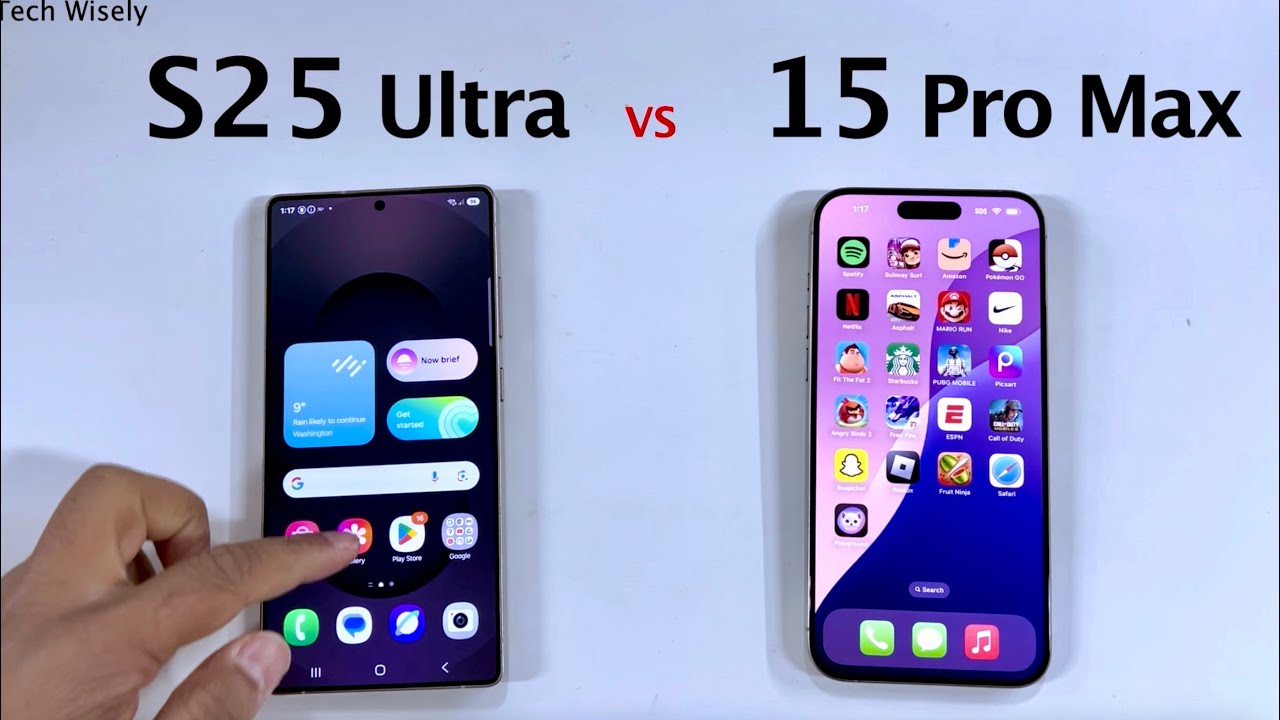 SAMSUNG S25 Ultra vs iPhone 15 Pro Max - Speed Test