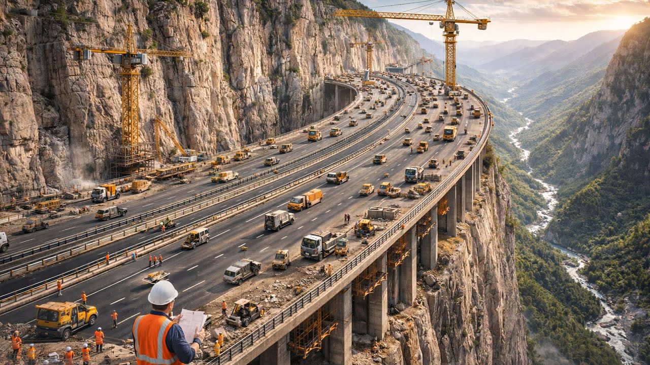 Cómo Partieron Acantilados para Construir Carreteras Gigantes Nunca Vistas (Proceso Completo)
