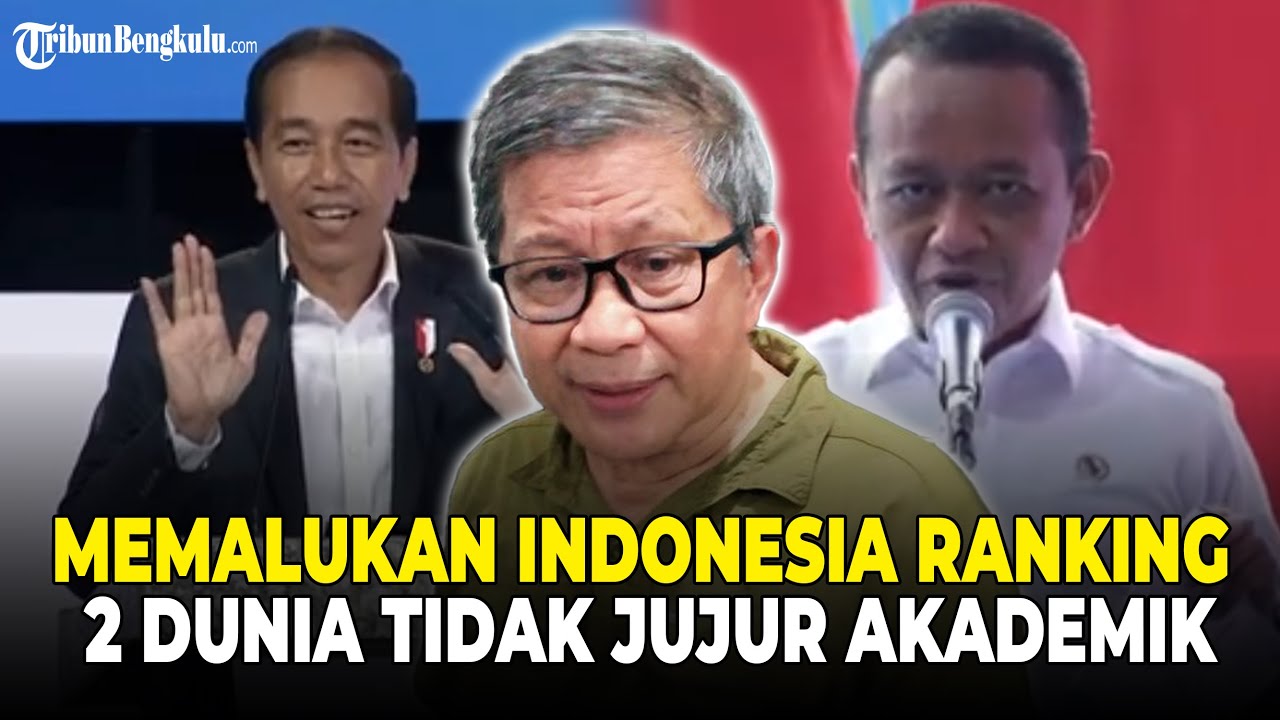 &lsquo;MEMALUKAN&rsquo; Indonesia Peringkat 2 Dunia Tidak Jujur Akademin, Rocky Gerung Sentil Jokowi dan Bahlil