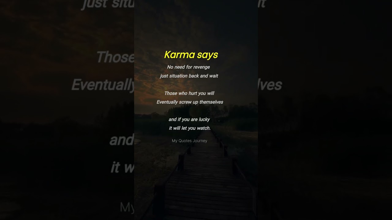 💫 Karma Says ⚖️ | No Need for Revenge 💭 