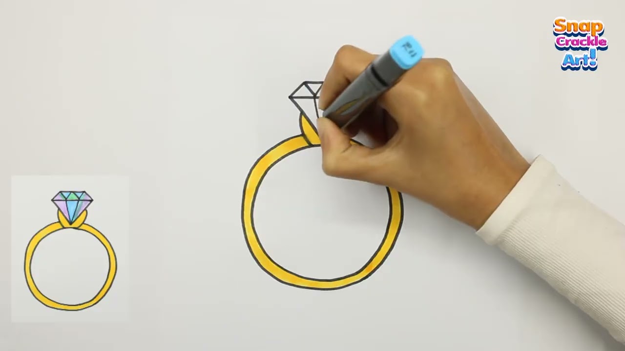 How To Draw A Ring Step By Step