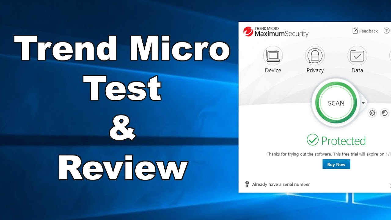 Trend Micro Antivirus Test & Review 2019 - Antivirus Security Review