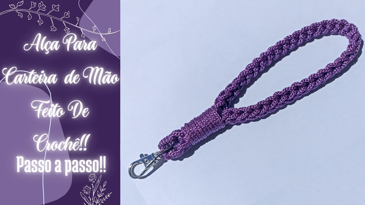 Alça Para Carteira de Mão Feita de Crochê!!! Passo a Passo!!! Simplesmente Perfeito!!!😍