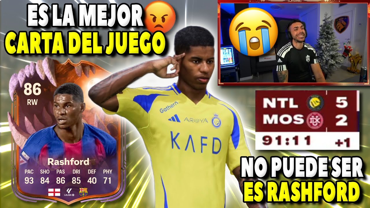 DjMaRiiO PIERDE por GOLEADA CONTRA RASHFORD | Lloros y Enfados FC 26
