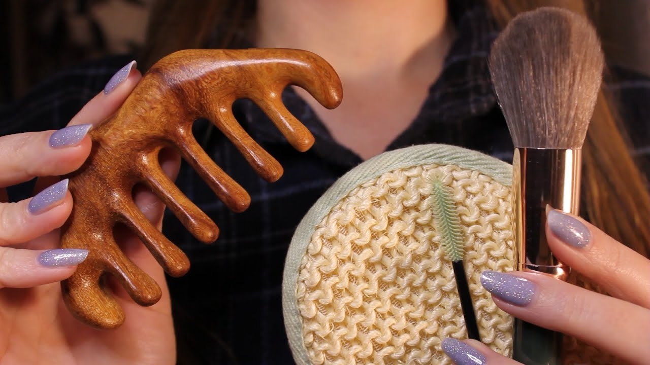 ASMR While You Rest 🪐 Personal attention, scalp massage, dry brushing (no talking, layered sounds)
