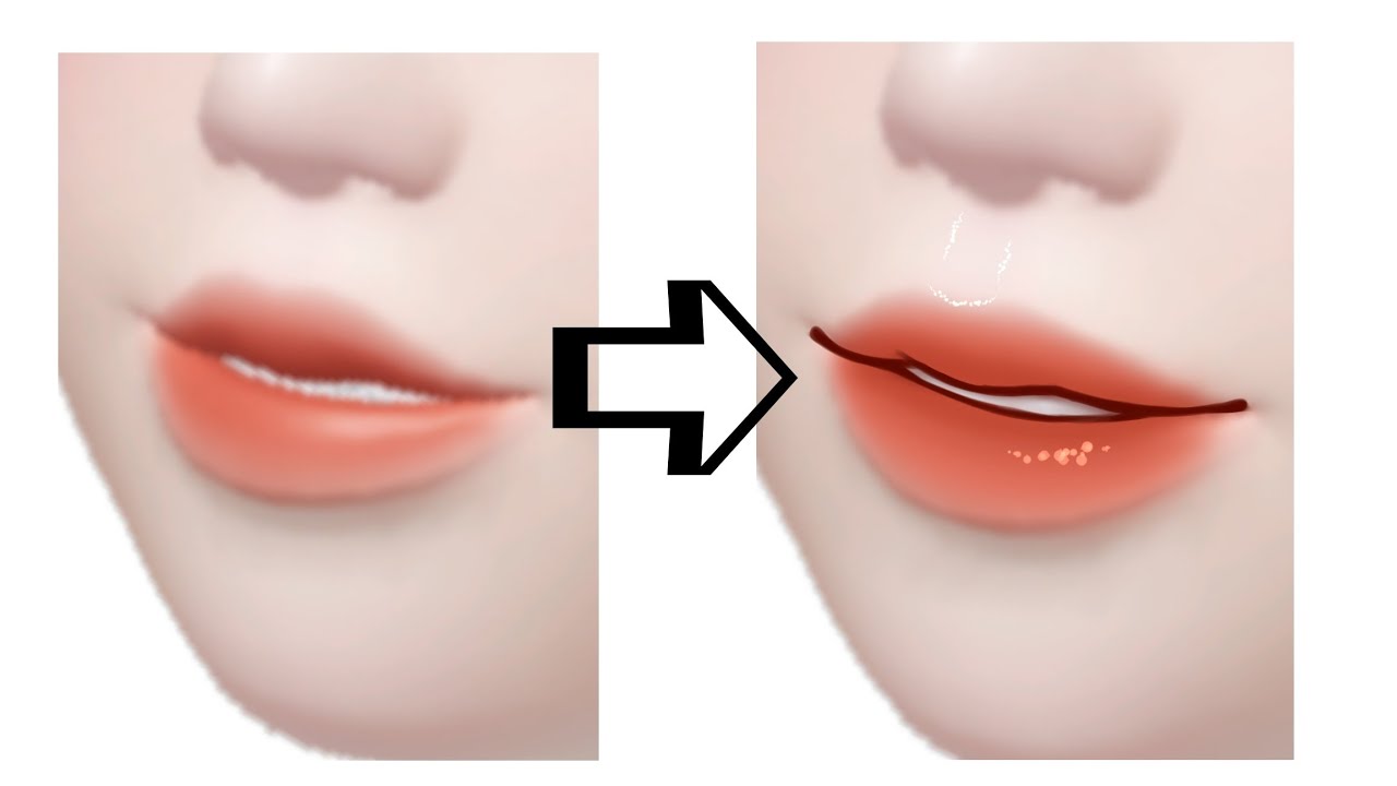 HOW TO DRAW GLOSSY LIPS IN IBISPAINT X | ZEPETO |
