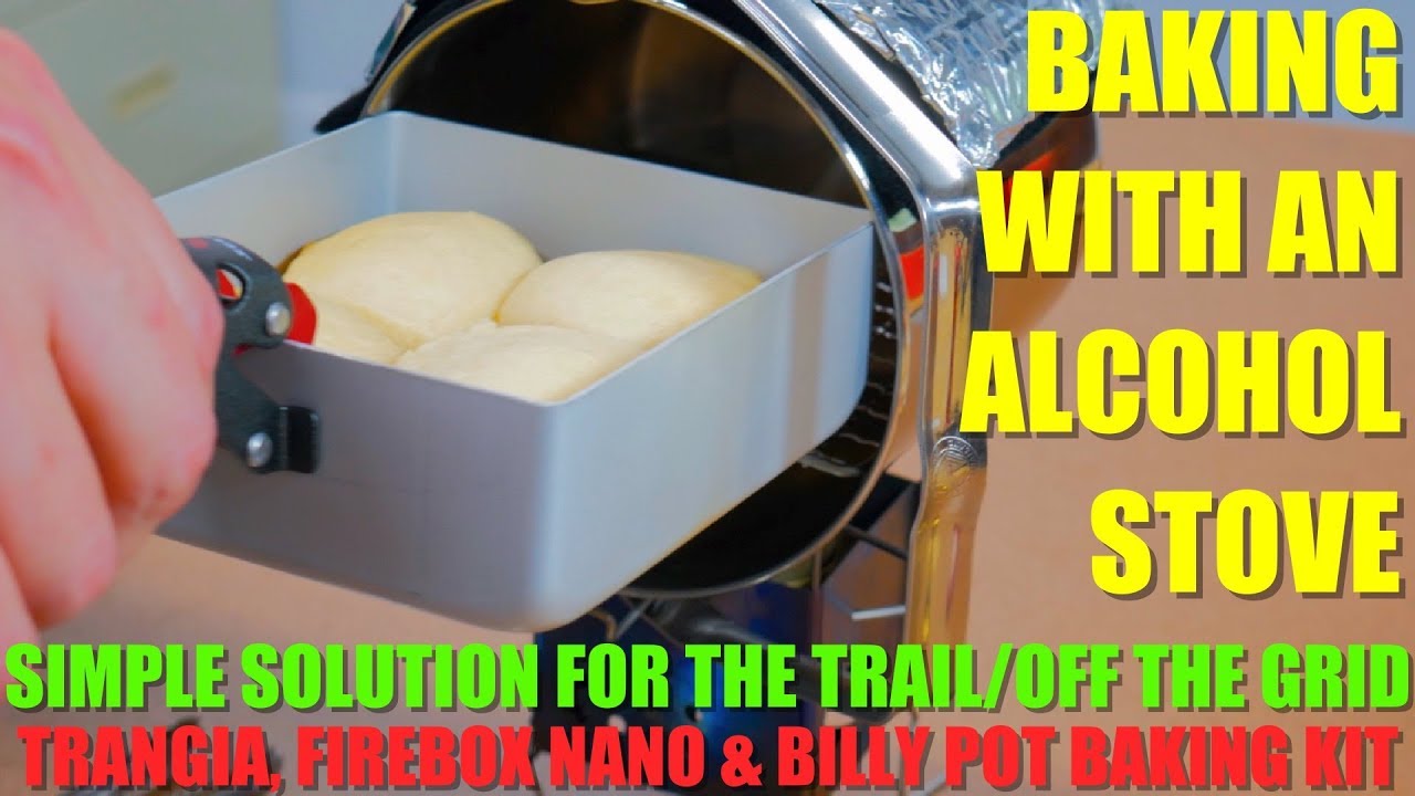 Dry Baking with Firebox Stove Zebra Pot Baking Kit and Trangia Spirit Burner