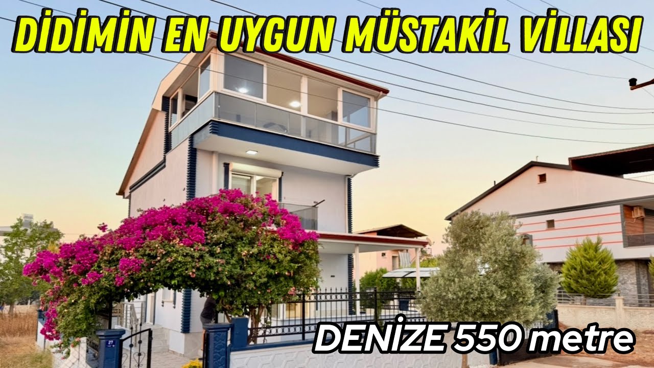 ‼️SATTIK‼️Didim’in En Uygun Tam Müstakil Villası Satışta Denize 550 Metre Mesafede 3+1 Villa 