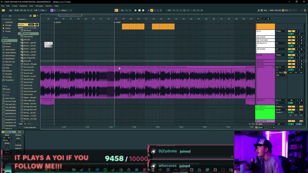 Bassurgence Tiktok livestream (starting a flip + sound design) on 12/09/2025