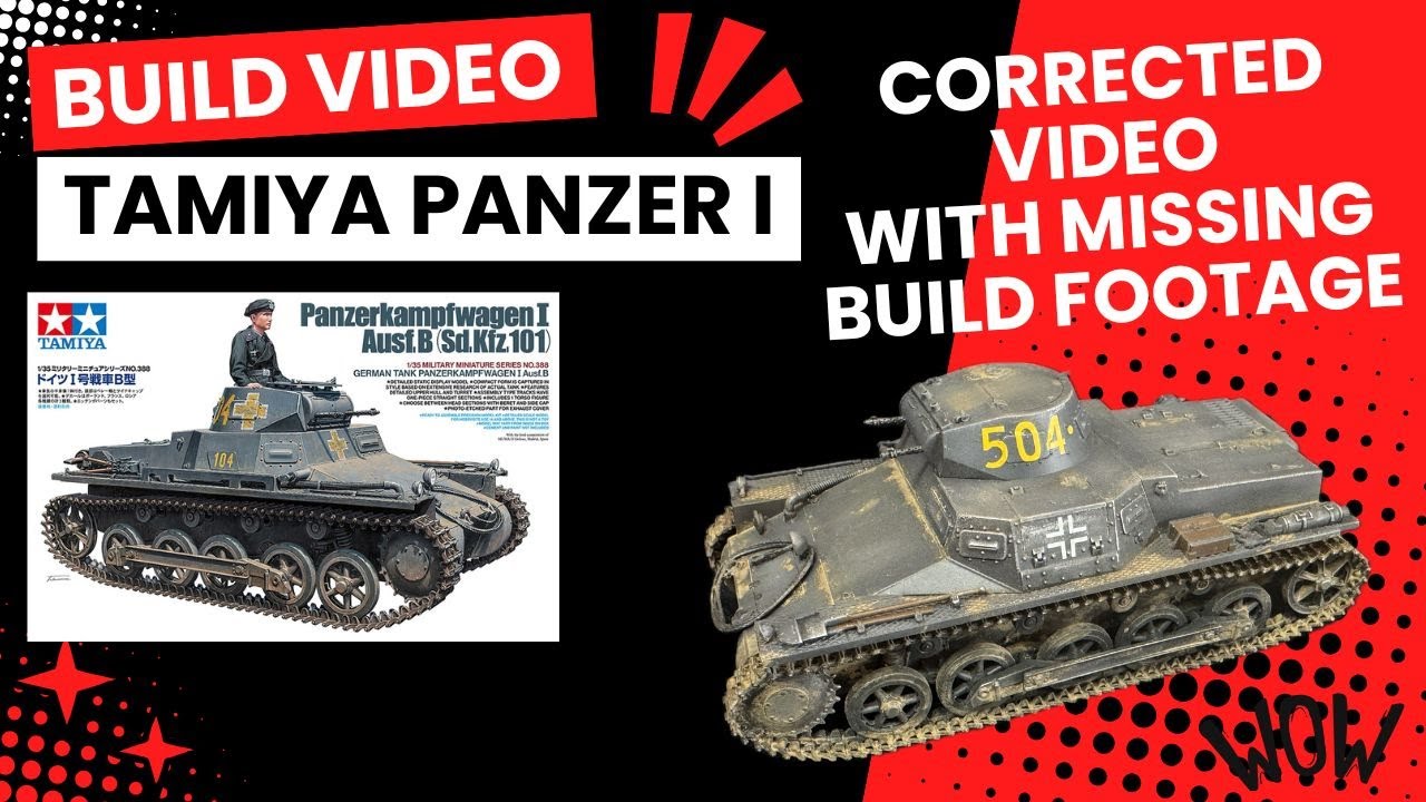 Tamiya 1/35  Panzer I Ausf B 35388 Complete build video.