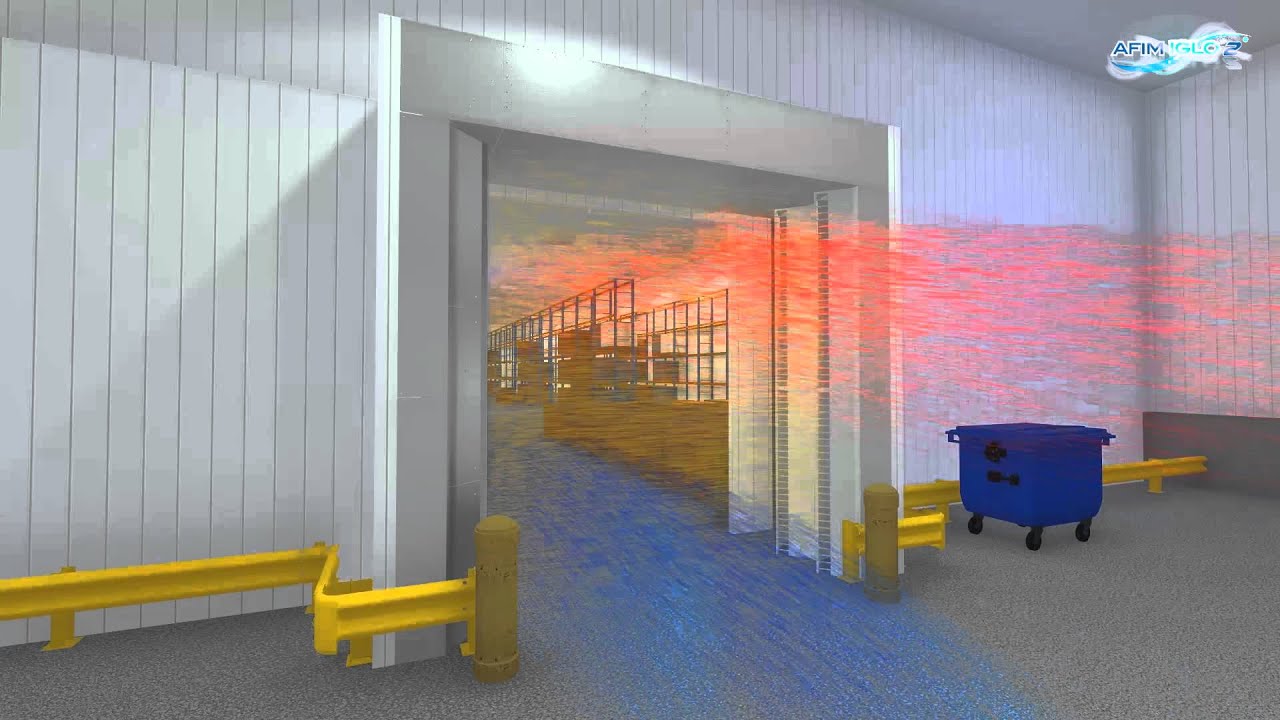 Cold storage air curtain PATENTED: AFIM® IGLO-2 (air door freezer / cold store)