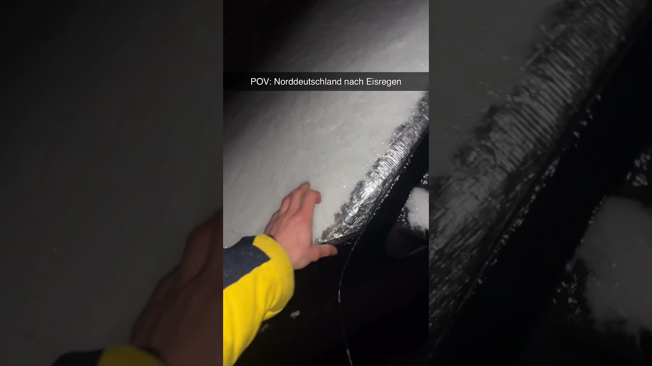 Auto ist frei, glaub zur Schule schaffen wir nicht mehr ^^ ❄️🧊 #eis #ostsee #unwetter #winter