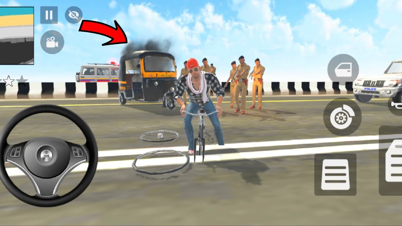Indian Theft Auto Mobile game 🎮 Franklin Accident Kar Diya Auto Se 🤯 || Android gameplay video ||