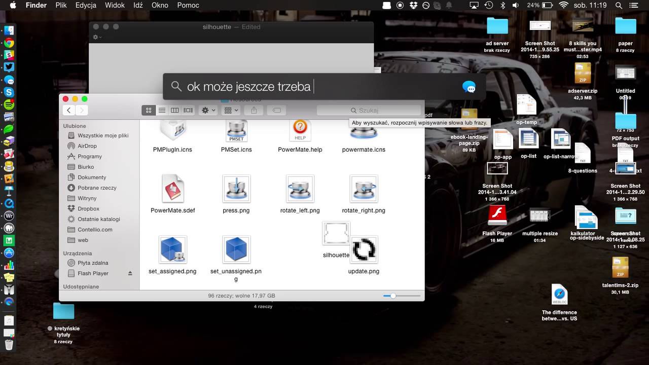 Podmiana ikony w menu bar Apple OS X