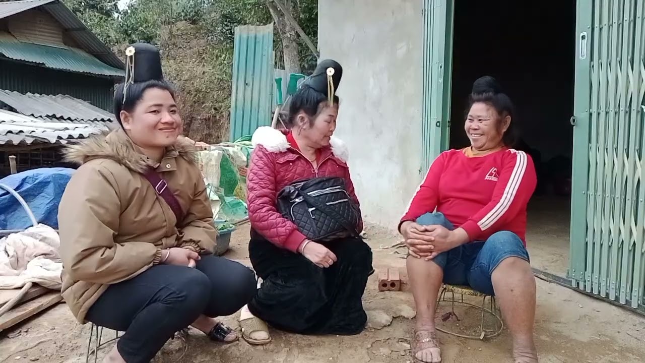 Lò thiện và chị tâm đi thăm em hươi 