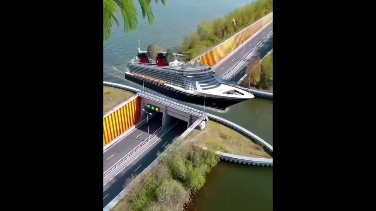 Veluwemeer Aqueduct Bridge, Netherlands