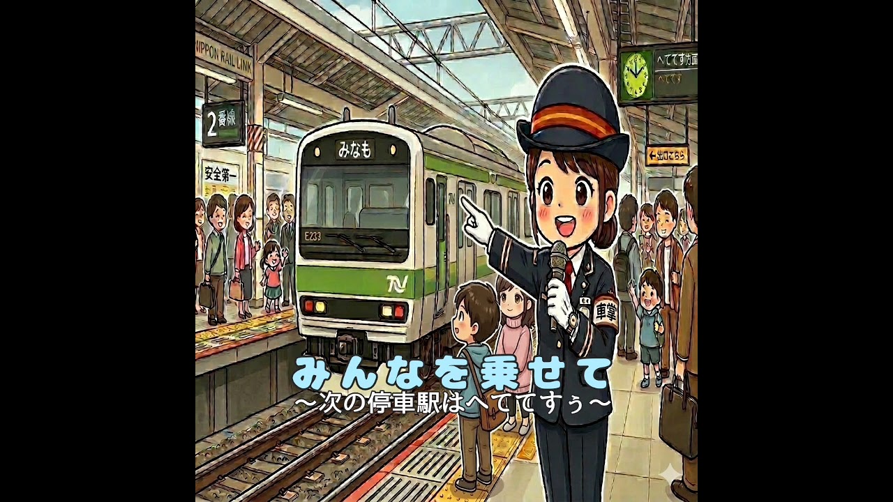 『みんなを乗せて ～次の停車駅はへててすぅ～』車内放送、こんな風に聴こえてるの私だけ？😅‪‪💦(AI Songs)